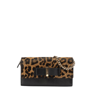 Kate Spade Leopard Print Milou Chain Clutch
