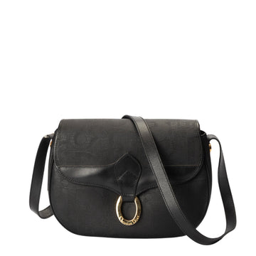 Dior Vintage Trotter Black PVC Leather Crossbody Bag