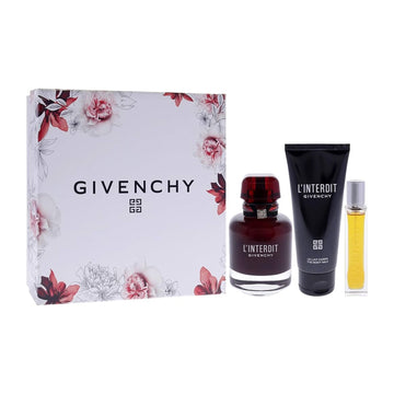 GIVENCHY L'INTERDIT WOMEN 3S SET(EDP 80ML +B/MILK 75ML+ 12.5ML TRAVEL SPRAY)
