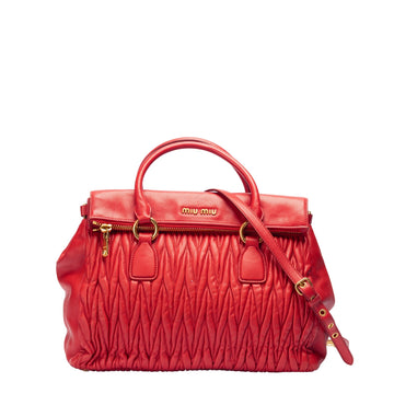 Miu Miu Matelasse Leather Nappa Tote Bag