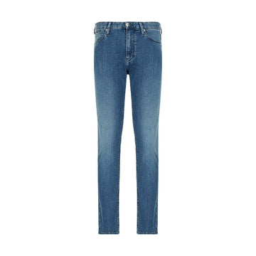 J75 Slim-Fit, Stone-Washed Denim Jeans With Fleece Lining