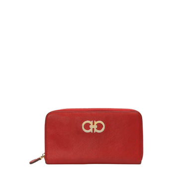 Salvatore Ferragamo Gancini Red Continental Wallet