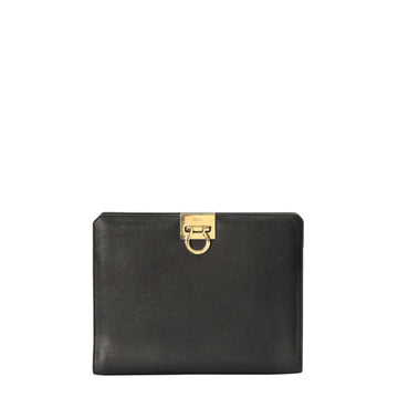 Salvatore Ferragamo Black Diana clutch
