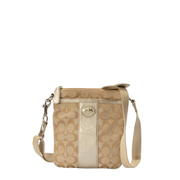 Coach Signature Canvas File Crossbody Bag