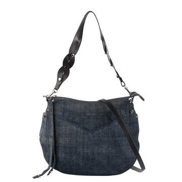 Jimmy Choo Studded Denim Artie Shoulder Bag