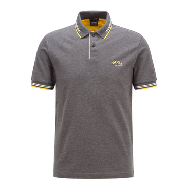 Slim-Fit Polo Shirt In Stretch PiquÃ© With Curved Logo