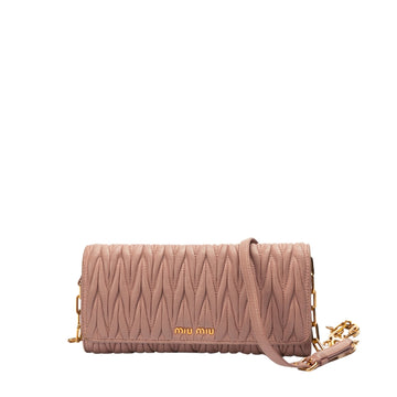 Miu Miu Matelasse Leather Clutch