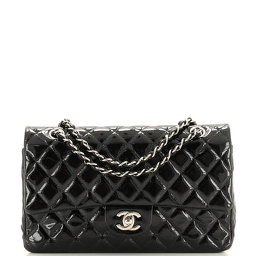 CHANEL Classic Double Flap Bag Quilted Patent Medium