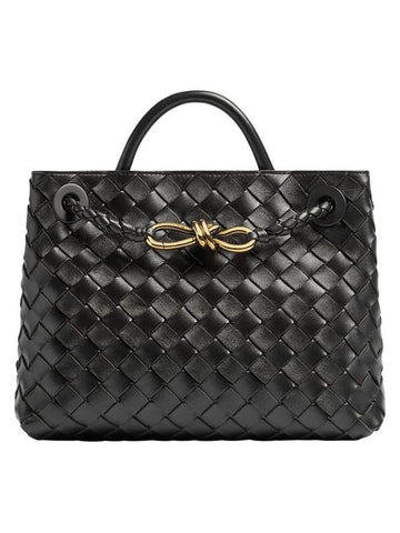 Luxury Bottega Veneta Andiamo Small Tote Bag Black