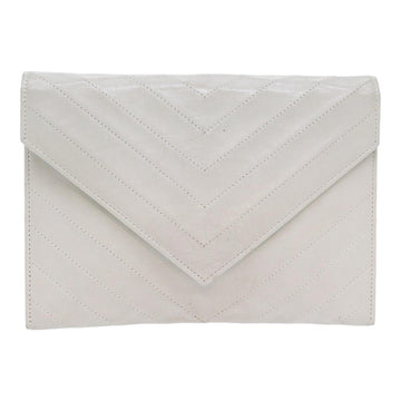Saint Laurent Enveloppe  Leather Clutch Bag ()