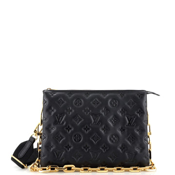 Coussin Bag Monogram Embossed Leather PM