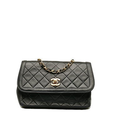 Top Quality Chanel Matrasse Flap Bag in Leather Black Ladies