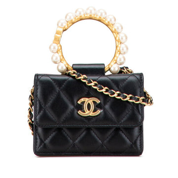 Chanel Mini Mini Matelassé Lambskin 2way Shoulder Bag