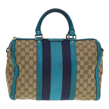 Gucci Web Beige Canvas Travel New 1:1 Bags