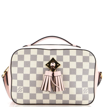 Saintonge Handbag Damier with Leather