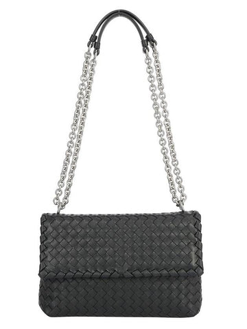 Luxury Bottega Veneta Olimpia Shoulder Bag Black