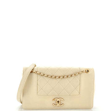 CHANEL Mademoiselle Vintage Flap Bag Quilted Sheepskin Medium