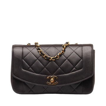Top Quality Chanel Diana 23 Chain Shoulder Bag Black Leather Leather Ladies Chanel
