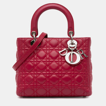 Medium Lambskin Cannage Lady Dior
