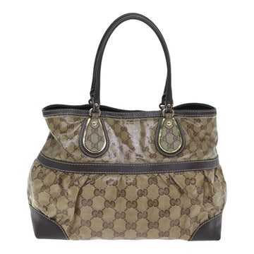 Gucci Gg Crystal Beige Canvas Tote New 1:1 Bags