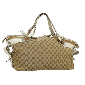 Gucci Bamboo Beige Canvas Tote New 1:1 Bags