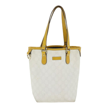 Gucci Gg Supreme White Leather Tote New 1:1 Bags