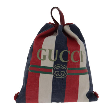 Gucci Blue Canvas Backpack New 1:1 Bags