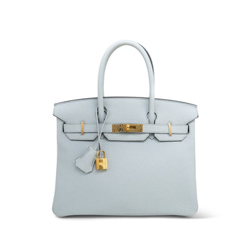 Birkin 30 Bleu Pale Togo  Z Stamp
