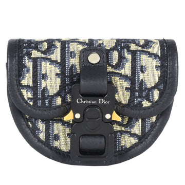 Christian Dior Trotter Navy Jacquard Leather Pouch ()