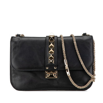 Glam Lock Shoulder Bag Leather Medium