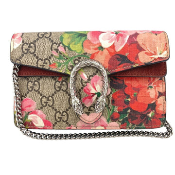 Gucci Beige Red Color Pvc Suede Shoulder Bag