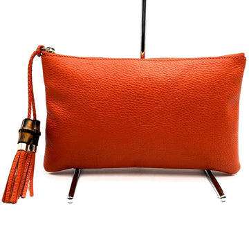 Gucci Orange Leather Pouch