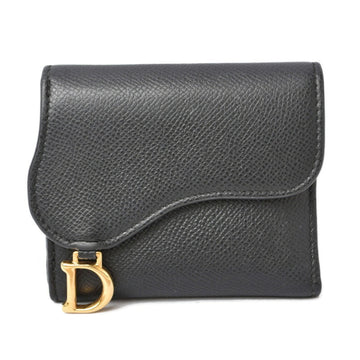 Christian Dior Navy Leather Wallet (Tri-Fold) ()