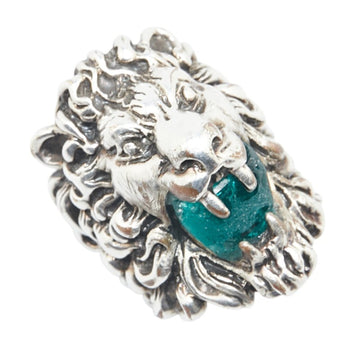 Gucci Green Silver Metal Band Ring