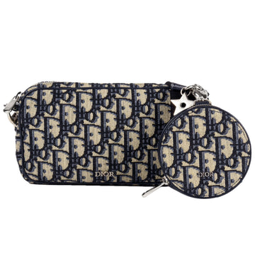 Christian Dior Navy Canvas Sling Bag ()