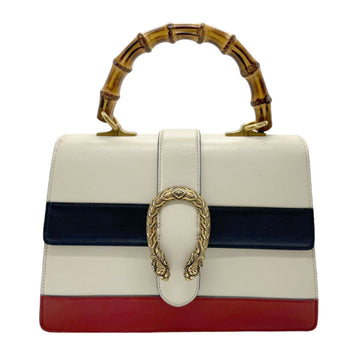 Gucci Navy Off-White Red Color Leather Handbag Shoulder Bag
