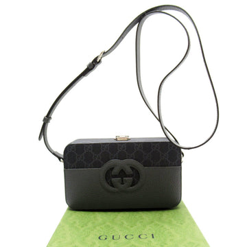 Gucci Dark Gray Pvc Leather Shoulder Bag
