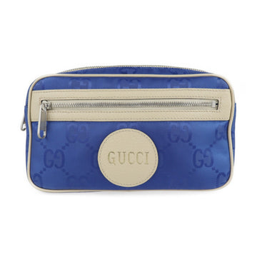 Gucci Beige Blue Nylon Leather Fanny Pack