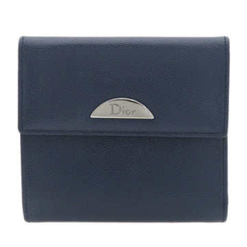 Christian Dior Navy Leather Wallet (Bi-Fold) ()
