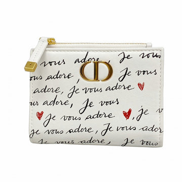 Christian Dior White Leather Wallet (Bi-Fold) ()
