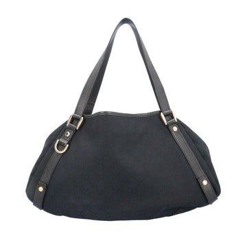 Gucci Abbey Black Gg Canvas Tote Bag