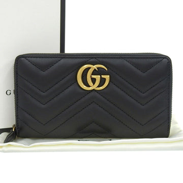 Gucci Black Leather Long Wallet (Bi-Fold)