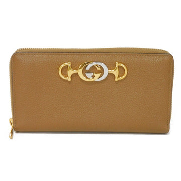 Gucci Brown Leather Long Wallet (Bi-Fold)