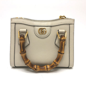 Gucci White Leather Shoulder Bag
