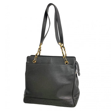 Vintage Stitched CC Shoulder Bag Caviar Medium