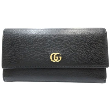 Gucci Black Leather Long Wallet (Bi-Fold)