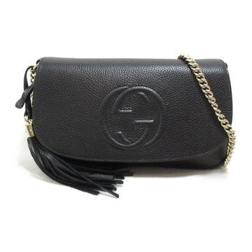 Gucci Black Leather Shoulder Bag