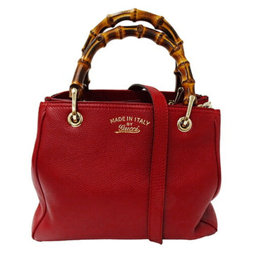 Gucci Red Color Leather Handbag Shoulder Bag