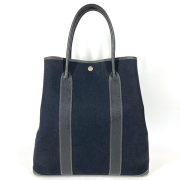 Garden File Tote Toile and Leather 36