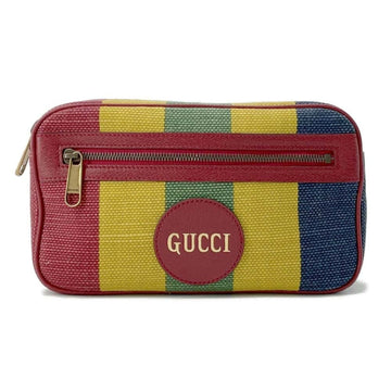 Gucci Multi-Color Canvas Leather Fanny Pack Sling Bag